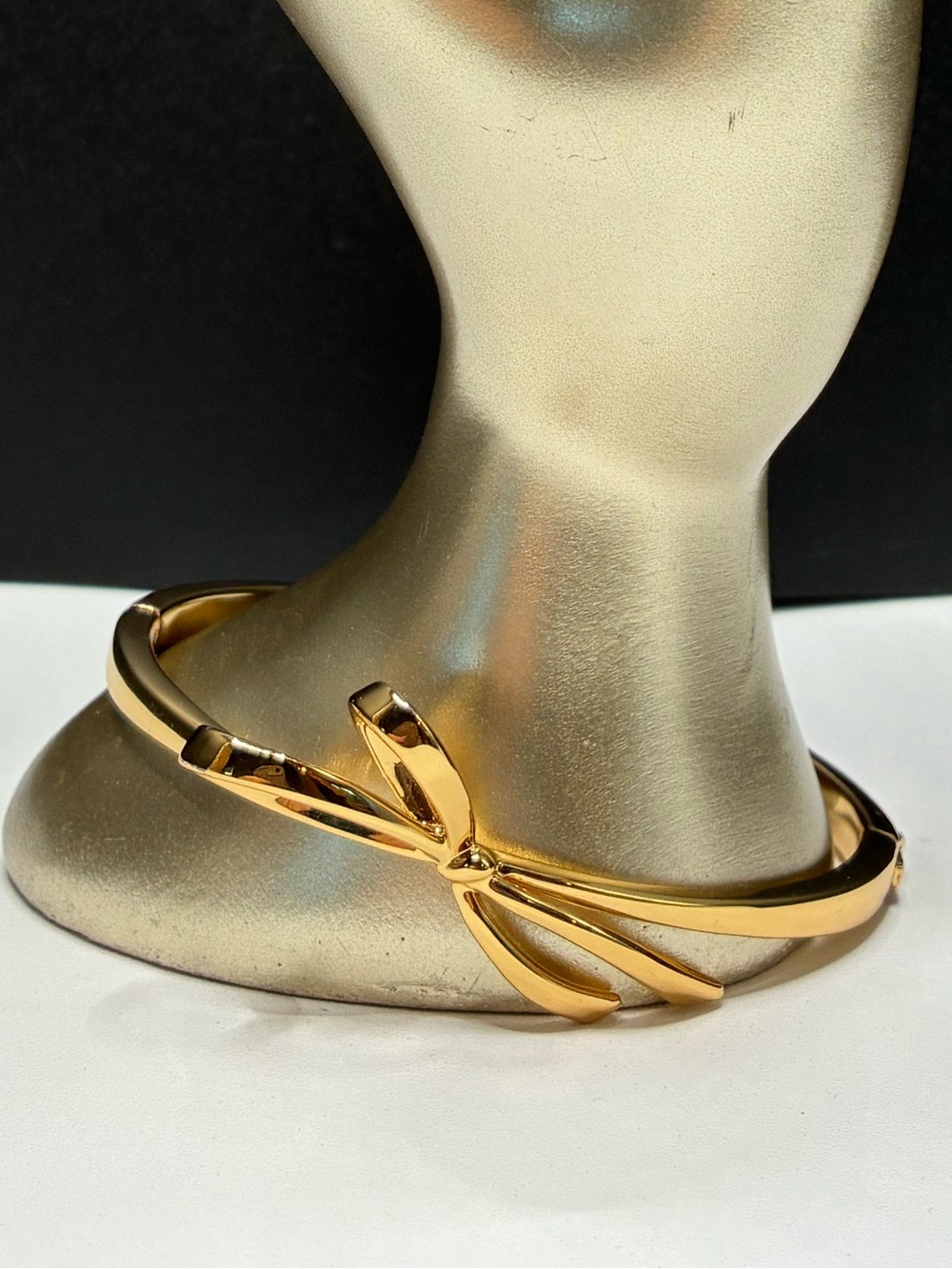 kate spade Shiny Gold Ribbon Bow Cuff Bracelet